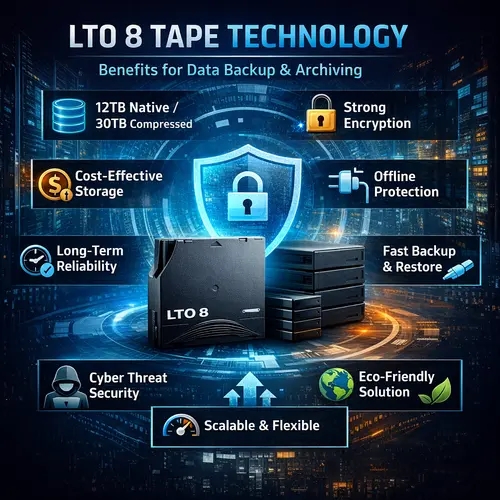 LTO 8 tape technology infographic