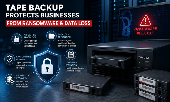 Tape backup protects businesses from ransomware